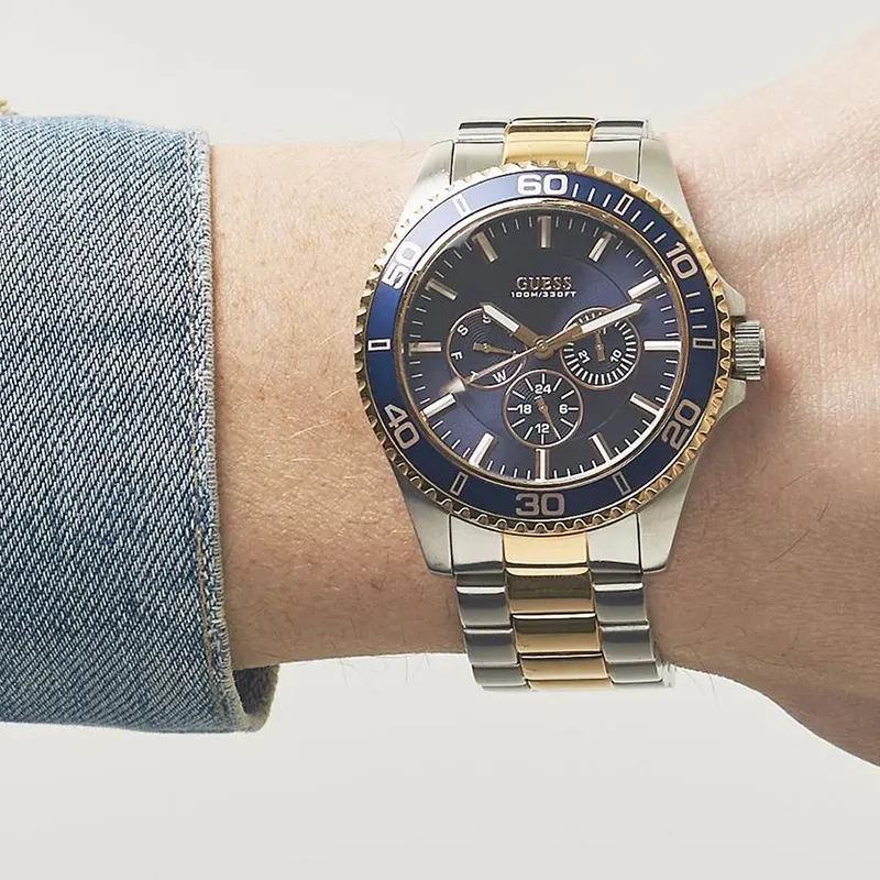 Guess Chaser Quartz Multi-function Blue Dial Men’s Watch- W0172G3